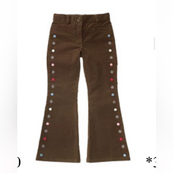 NWT Gymboree Winter Snowflake brown corduroy sparkle snowflake dot Pants Size 10 - Picture 1 of 15